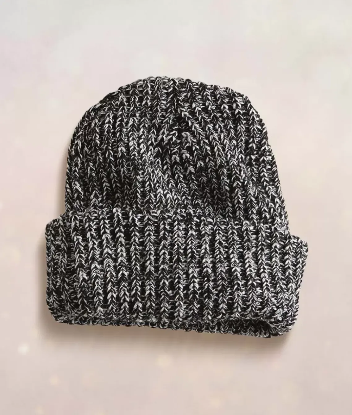 Chunky Marled Yarn And Solid Color Soft Knit Hat
