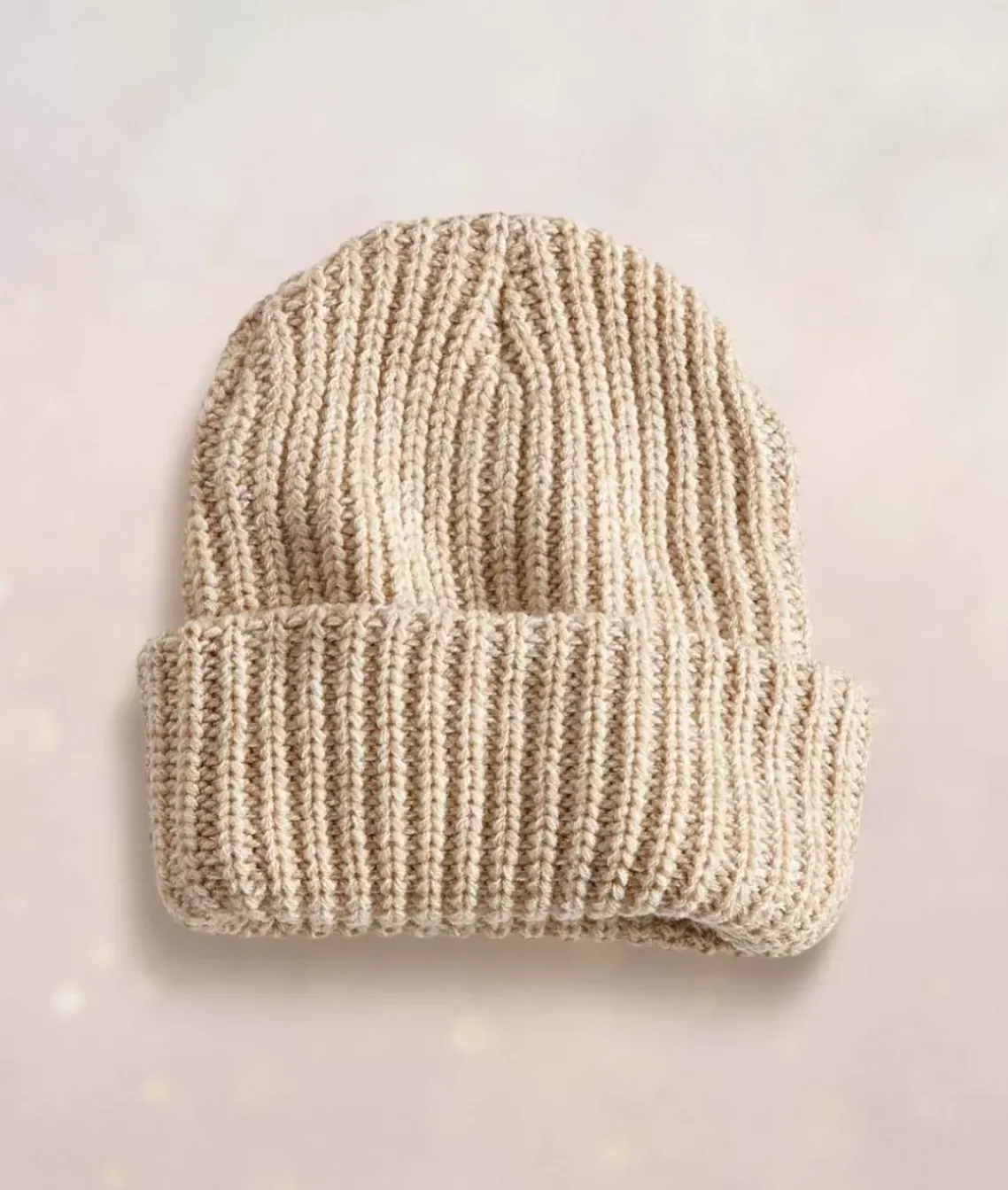 Chunky Marled Yarn And Solid Color Soft Knit Hat