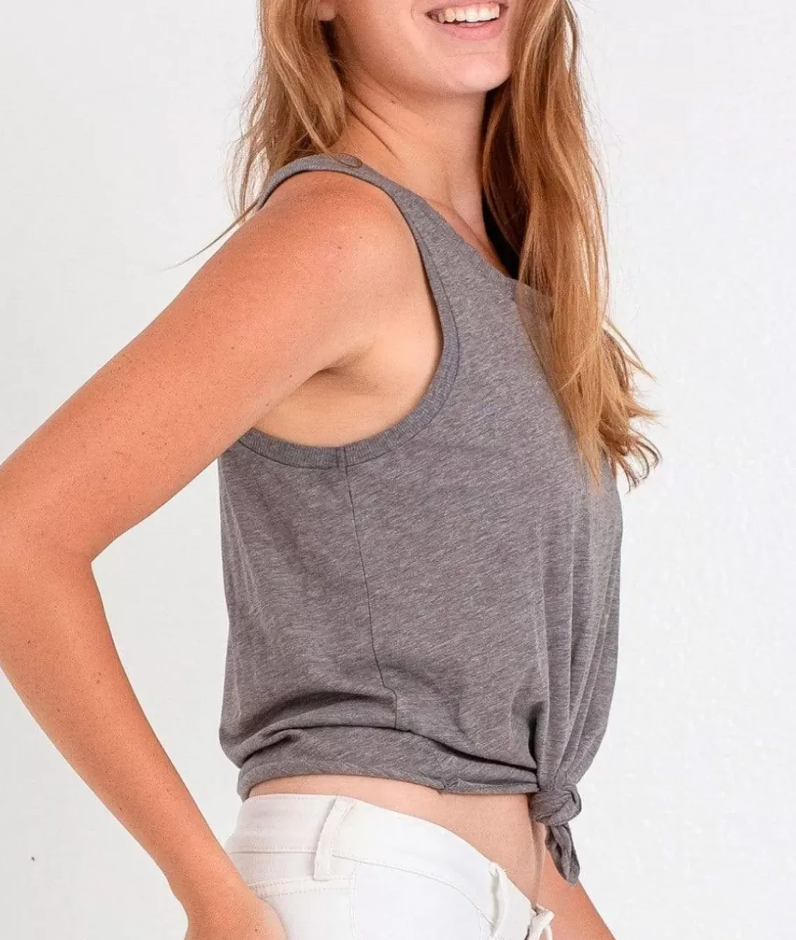 Ladies Ridiculously Soft Lightweight Knotted Tank