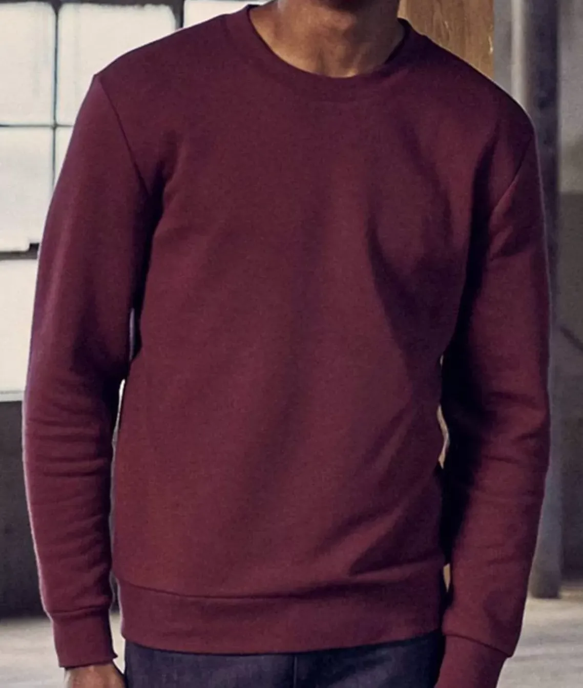 Men Soft Eco Friendly Crew Neck Pullover