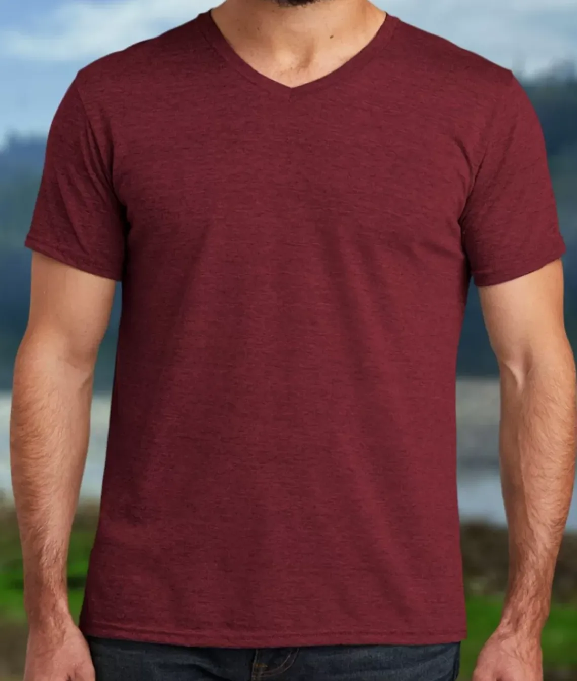Men'S Big Ridiculously Soft Recycled Lightweight V-Neck T-Shirt