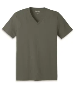 Men'S Classic Cotton Big Short Sleeve V-Neck T-Shirt