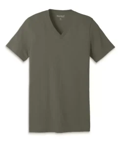 Men'S Classic Cotton Short Sleeve V-Neck T-Shirt
