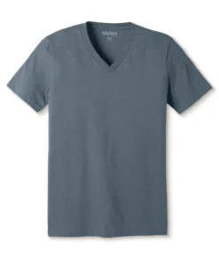Men'S Classic Soft Heathered Big Short Sleeve V-Neck T-Shirt