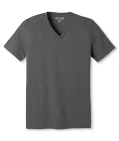 Men'S Classic Soft Heathered Big Short Sleeve V-Neck T-Shirt