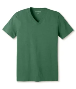 Men'S Classic Soft Heathered Big Short Sleeve V-Neck T-Shirt