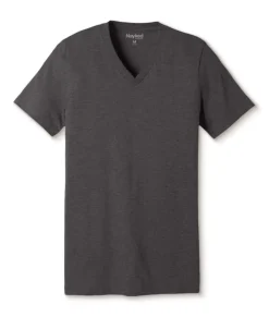Men'S Classic Soft Heathered Short Sleeve V-Neck T-Shirt