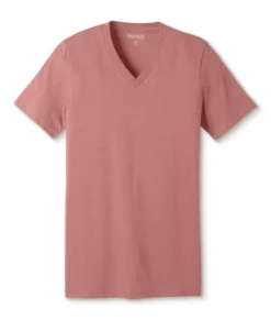 Men'S Classic Soft Heathered Short Sleeve V-Neck T-Shirt