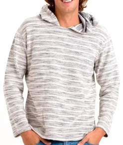 Men'S Cotton/Poly Striped French Terry Hoodie/Discontinued