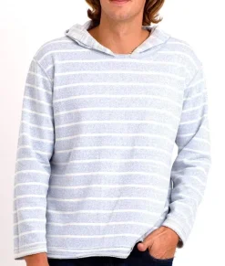 Men'S Cotton/Poly Striped French Terry Hoodie/Discontinued