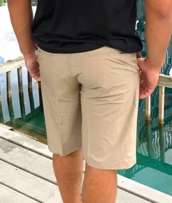 Men'S Khaki Hybrid Stretch Short