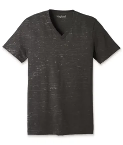 Men'S Marbled Jersey V-Neck T-Shirt