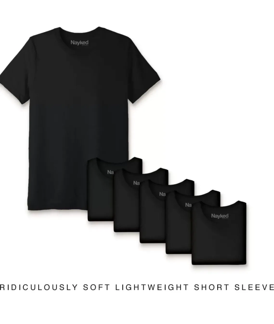 Men'S 6Pk Ridiculously Soft Lightweight Crew Neck T-Shirt