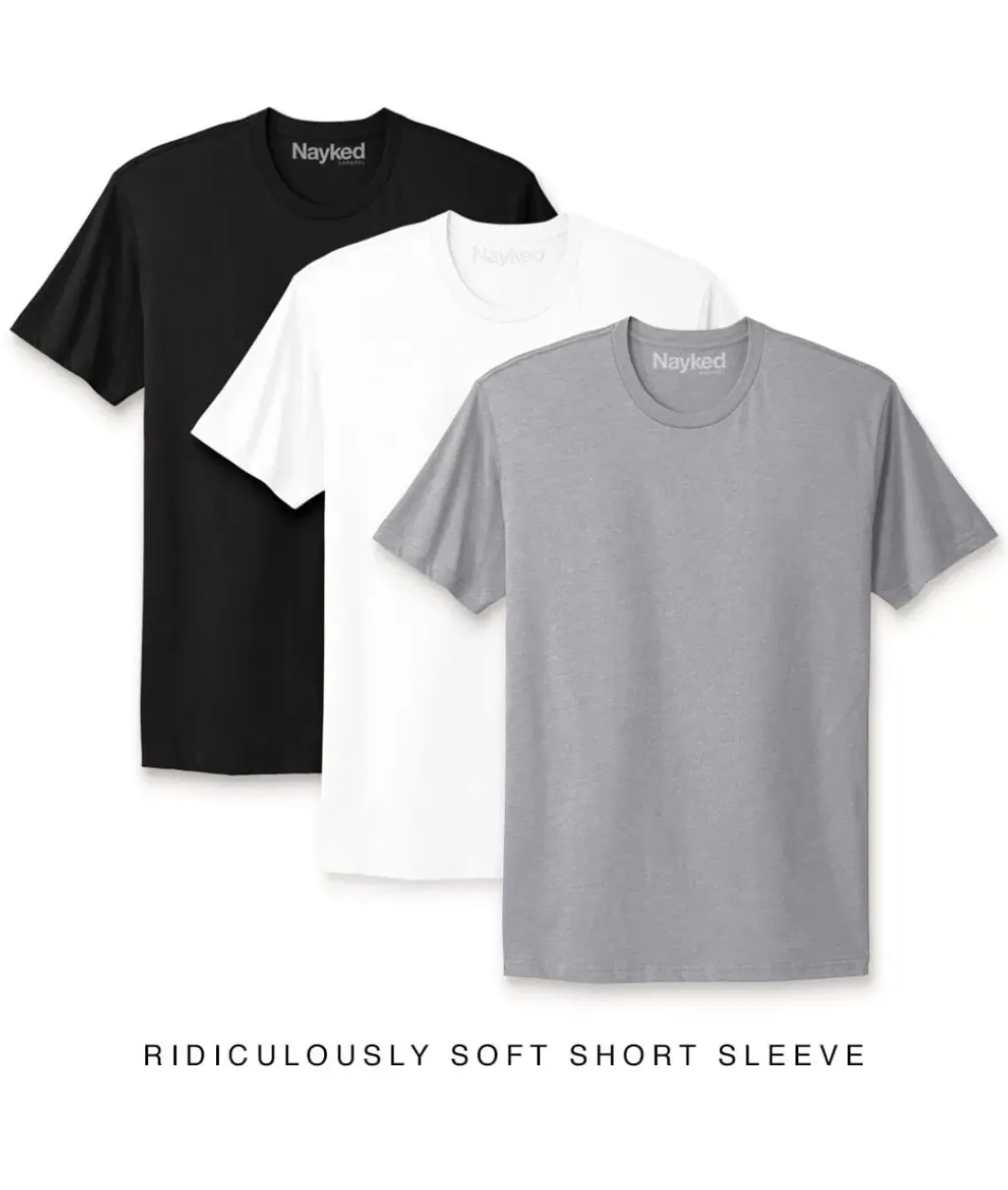 Men'S 3Pk Ridiculously Soft Short Sleeve Crew Neck 100% Cotton T-Shirt Favorites
