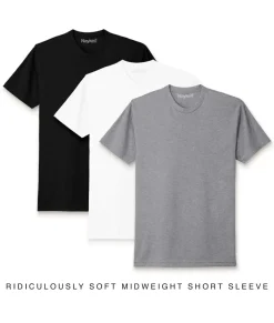 Men'S 3Pk Ridiculously Soft Midweight Crew T-Shirt Favorites