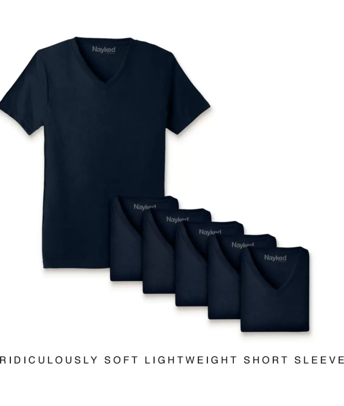 Men'S 6Pk Ridiculously Soft Lightweight V-Neck T-Shirt