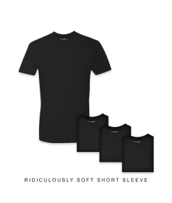 Men'S 4Pk Ridiculously Soft Short Sleeve Crew Neck 100% Cotton T-Shirt