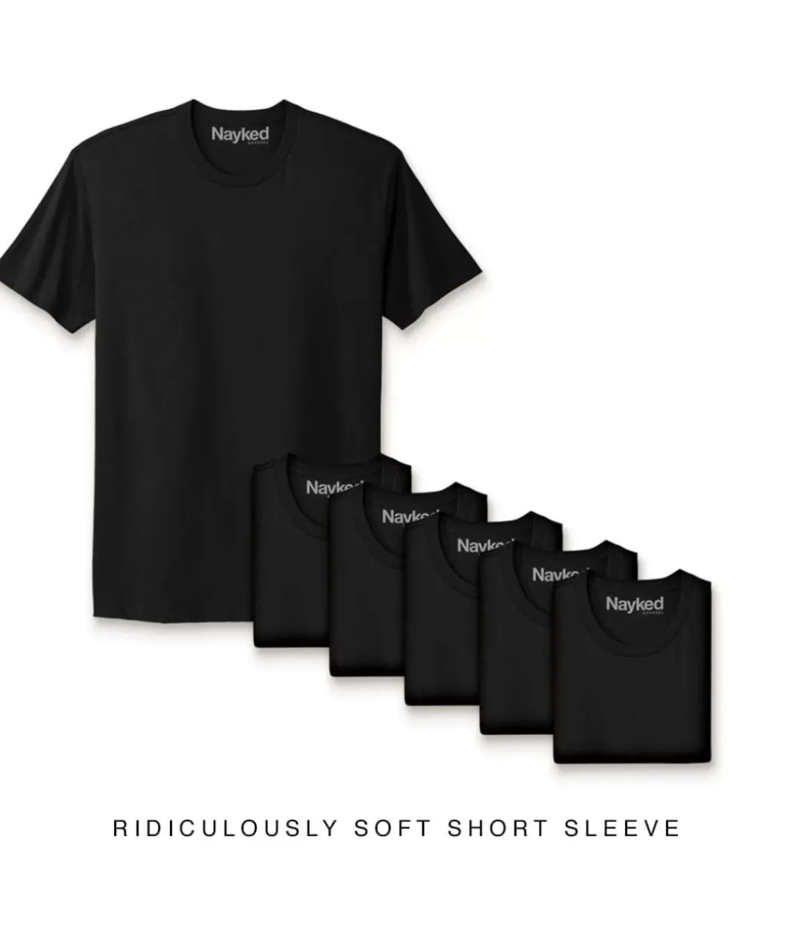 Men'S 6Pk Ridiculously Soft Short Sleeve Crew Neck 100% Cotton T-Shirt