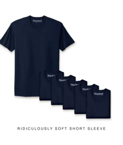 Men'S 6Pk Ridiculously Soft Short Sleeve Crew Neck 100% Cotton T-Shirt