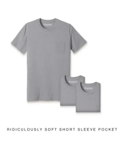 Men'S 3Pk Ridiculously Soft 100% Cotton Pocket T-Shirt