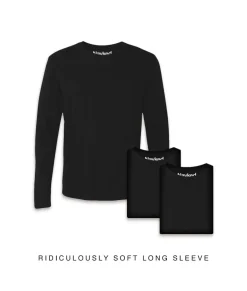 Men'S 3Pk Ridiculously Soft Long Sleeve 100% Cotton T-Shirt