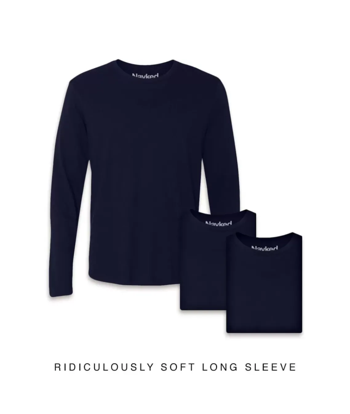 Men'S 3Pk Ridiculously Soft Long Sleeve 100% Cotton T-Shirt