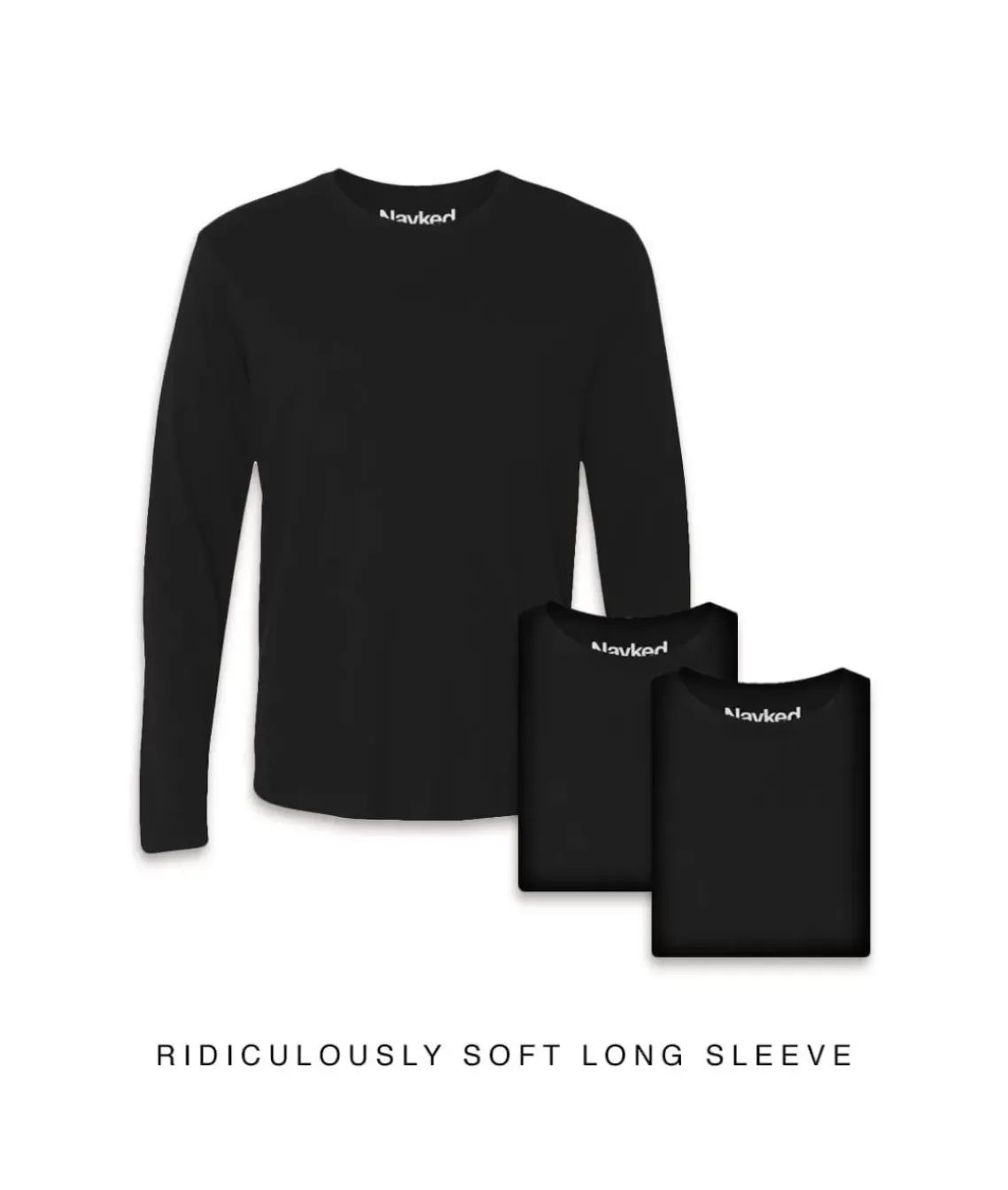 Men'S 3Pk Ridiculously Soft Long Sleeve 100% Cotton T-Shirt