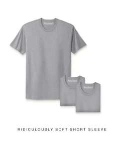 Men'S 3Pk Ridiculously Soft Short Sleeve Crew Neck 100% Cotton T-Shirt