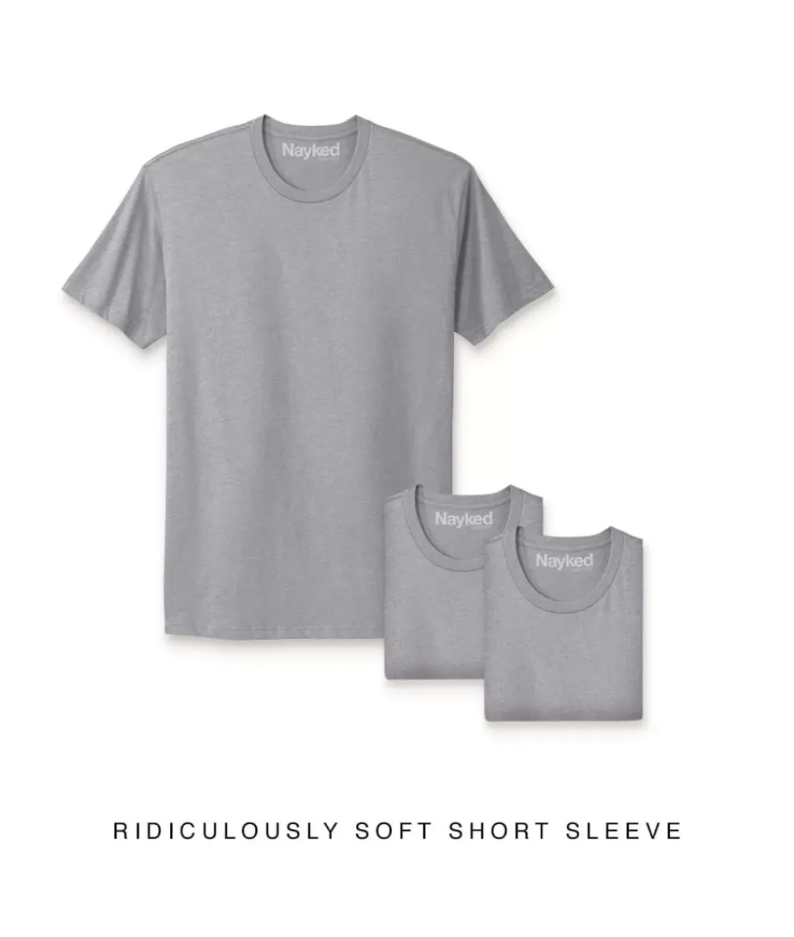 Men'S 3Pk Ridiculously Soft Short Sleeve Crew Neck 100% Cotton T-Shirt