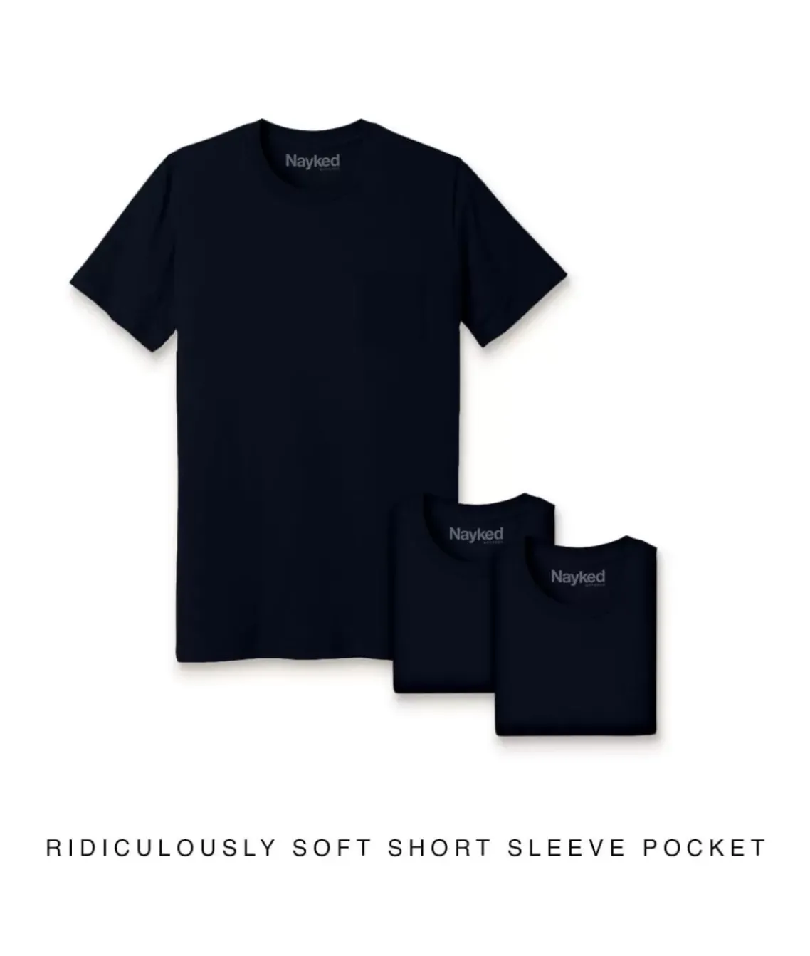 Men'S 3Pk Ridiculously Soft 100% Cotton Pocket T-Shirt
