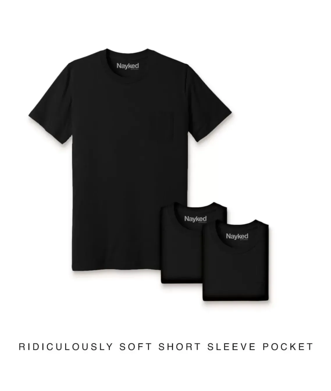 Men'S 3Pk Ridiculously Soft 100% Cotton Pocket T-Shirt