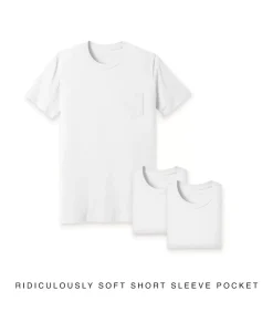 Men'S 3Pk Ridiculously Soft 100% Cotton Pocket T-Shirt