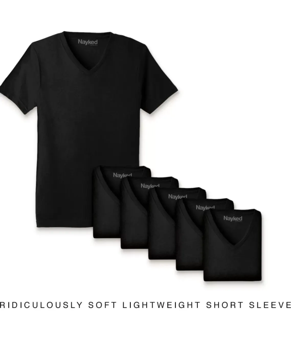 Men'S 6Pk Ridiculously Soft Lightweight V-Neck T-Shirt