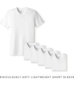 Men'S 6Pk Ridiculously Soft Lightweight Crew Neck T-Shirt