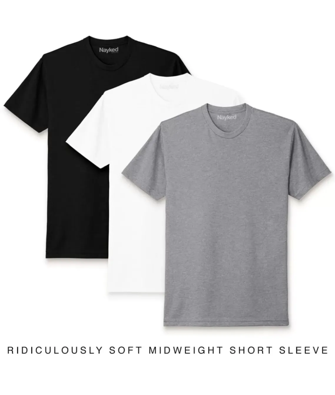 Men'S 3Pk Ridiculously Soft Midweight Crew T-Shirt Favorites