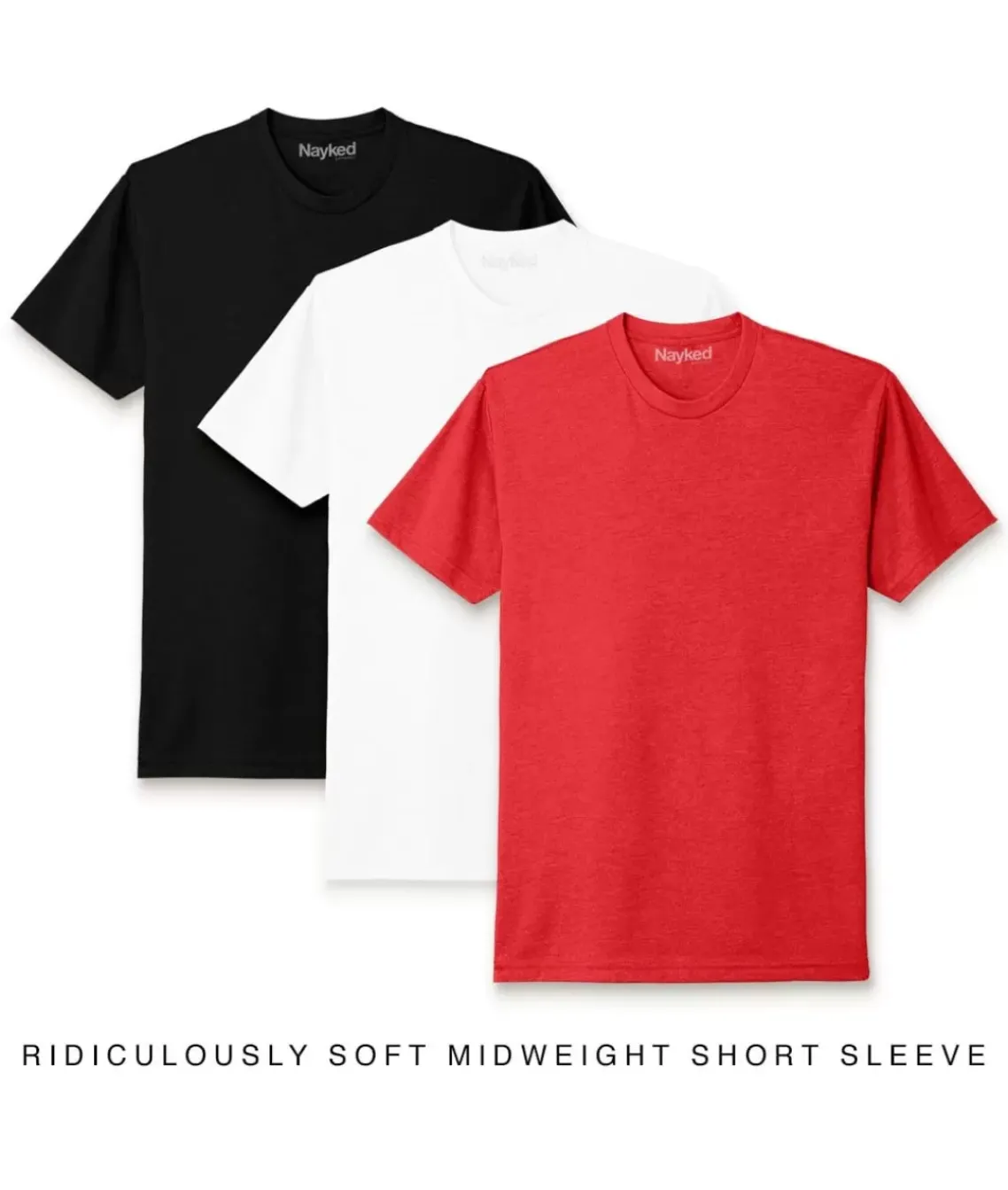 Men'S 3Pk Ridiculously Soft Midweight Crew T-Shirt Favorites