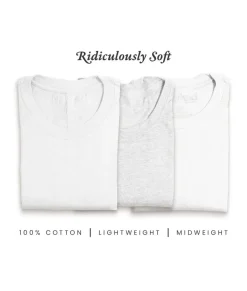 Men'S 3Pk Tri-Nayked Short Sleeve Crew Neck T-Shirts