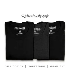 Men'S 3Pk Tri-Nayked Short Sleeve Crew Neck T-Shirts
