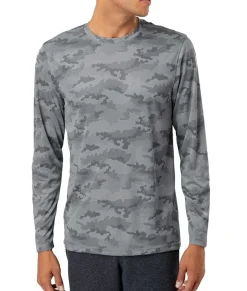 Men'S Pompano Performance Upf Camo Long Sleeve T-Shirt