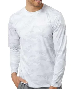 Men'S Pompano Performance Upf Camo Long Sleeve T-Shirt