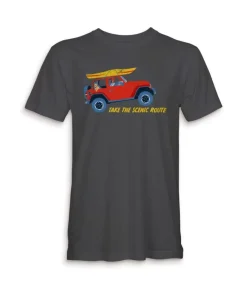 Men'S Ridiculously Soft 100% Cotton Graphic Tee | Take The Scenic Route