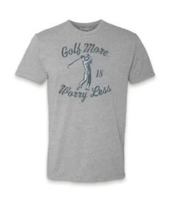 Men'S Ridiculously Soft Big Graphic T-Shirt | Golf More, Worry Less