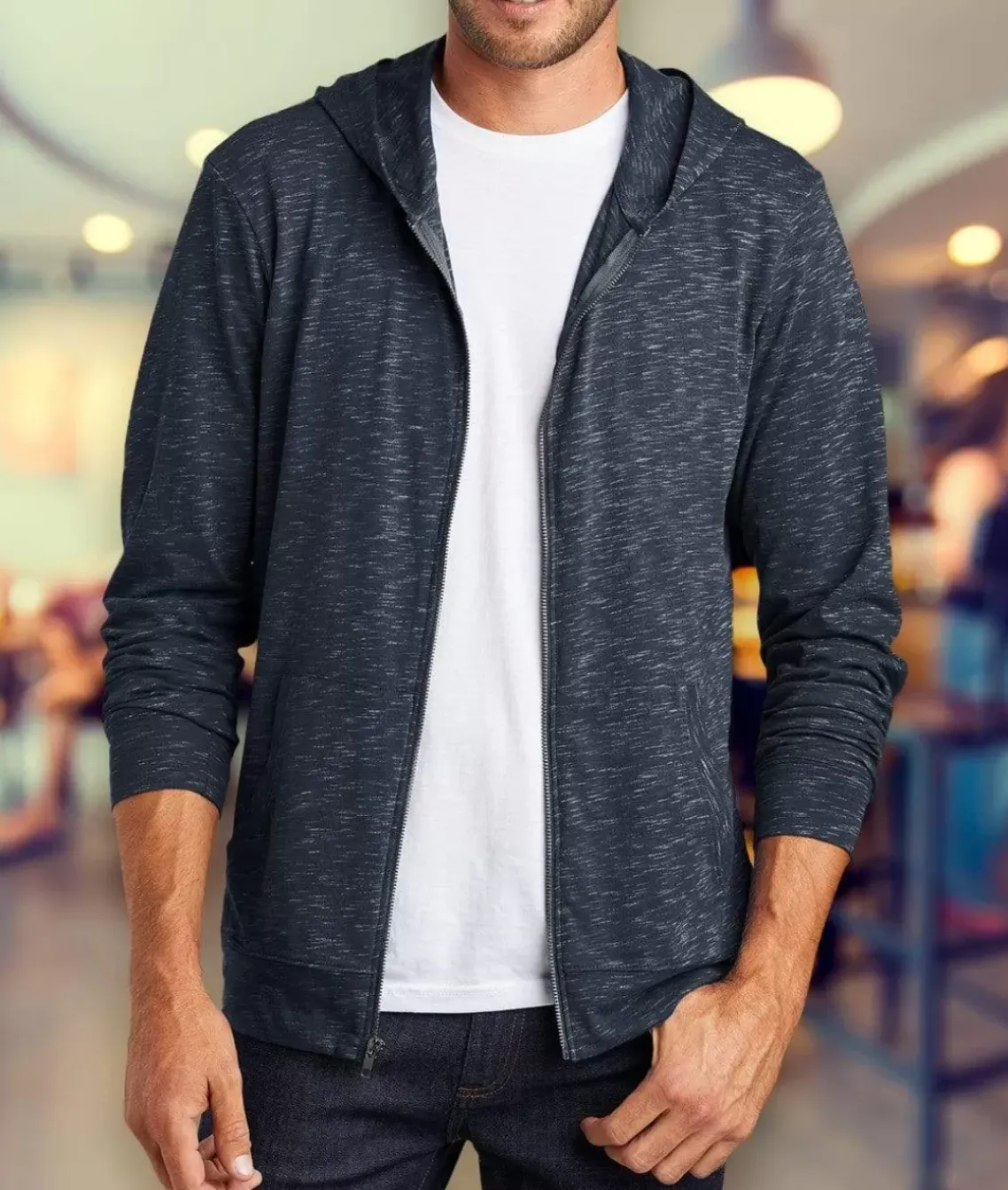 Men'S Ridiculously Soft Big Lightweight Full-Zip Hoodie