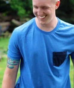 Men'S Ridiculously Soft Contrast Pocket Short Sleeve Crew Neck T-Shirt