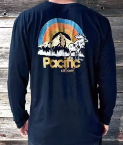 Men'S Ridiculously Soft Cotton Long Sleeve Graphic Tee | Pacific Northwest