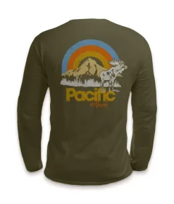 Men'S Ridiculously Soft Cotton Long Sleeve Graphic Tee | Pacific Northwest