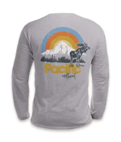 Men'S Ridiculously Soft Cotton Long Sleeve Graphic Tee | Pacific Northwest