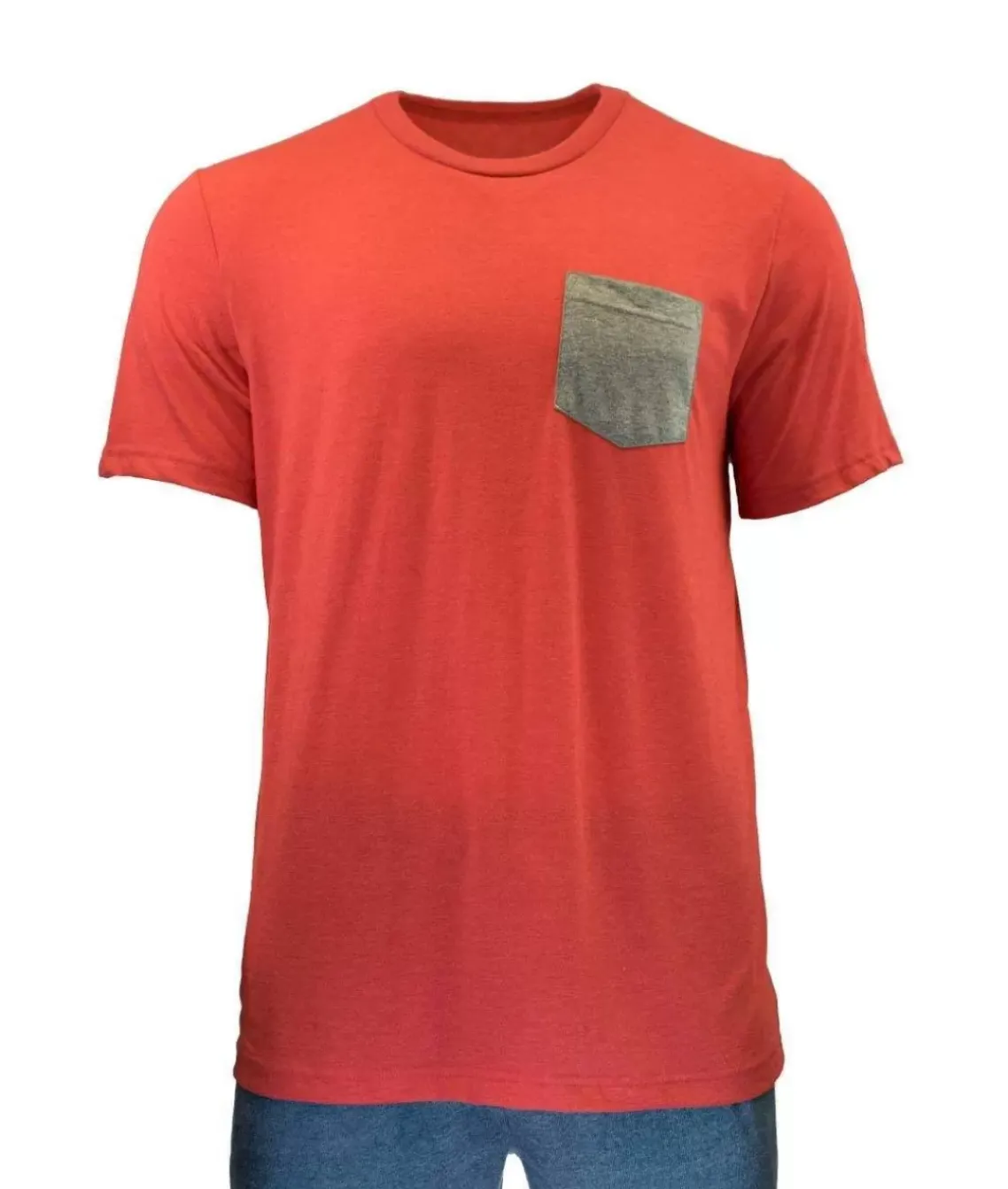 Men'S Ridiculously Soft Contrast Pocket Short Sleeve Crew Neck T-Shirt