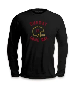 Men'S Ridiculously Soft Cotton Long Sleeve Graphic Tee | Sunday Is Game Day