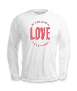 Men'S Ridiculously Soft Cotton Long Sleeve Graphic Tee | All You Need Is Love